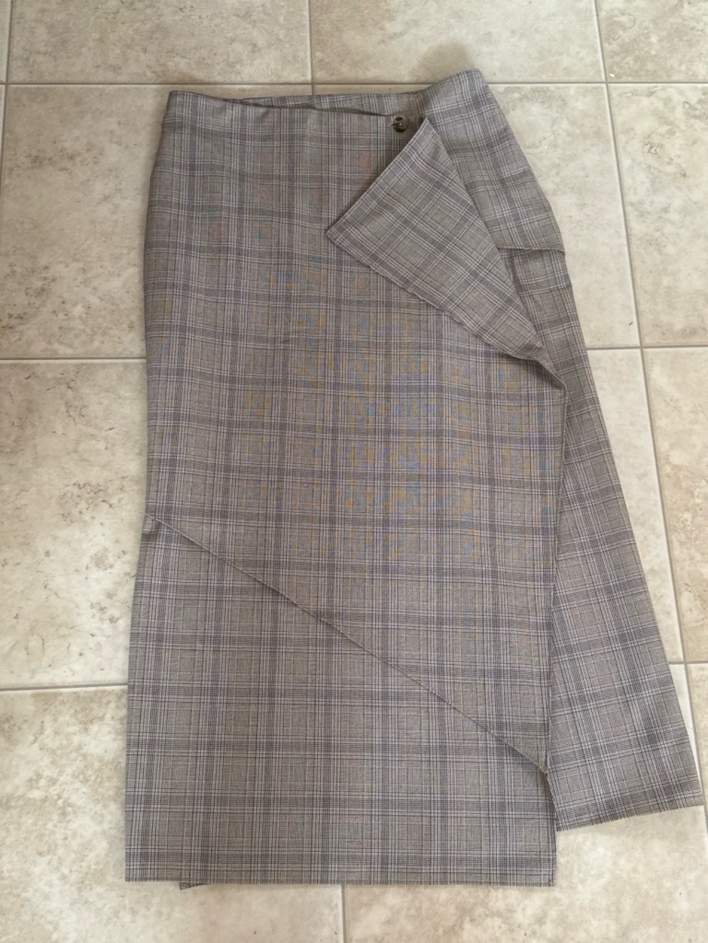 Classic Women’s Plaid Wrap Skirt - Gray Glencheck